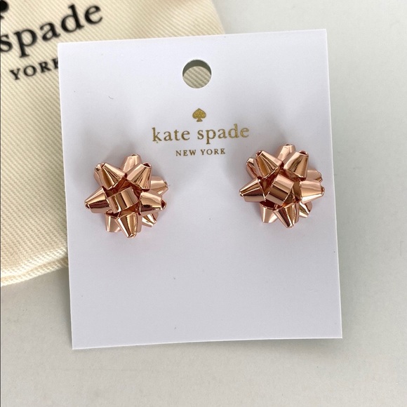 Kate Spade Rose Gold Bow Earrings